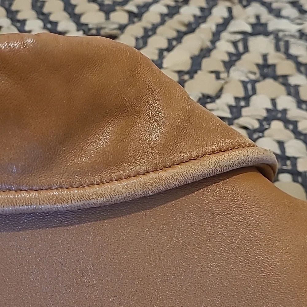 MICHAEL KORS CLASSIC BUTTERSCOTCH TAN LEATHER JACKET COAT - Picture 10 of 16